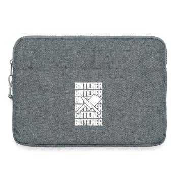 Drôle de boucher - Sacoche pour ordinateur portable 15 pouces - gris chiné - Devant