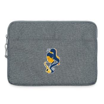 Saxophone Player Comic Look - Laptop bag 15" - heather grey - Front