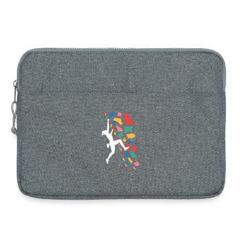 Boulder-Kletterer Bunte Griffe - Laptoptasche 15" - Grau meliert - Vorne