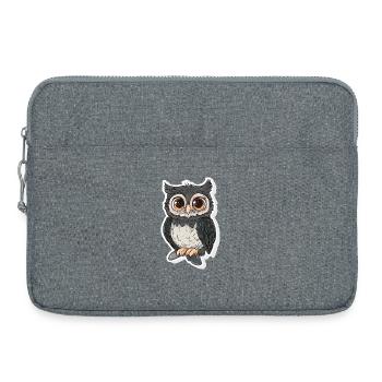 Owl - Laptop bag 15" - heather grey - Front