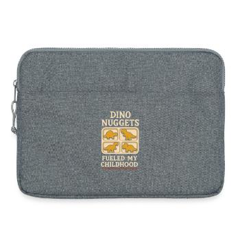 Dino Nuggets Nostalgie Lustiger Snack Dinosaurier - Laptoptasche 15" - Grau meliert - Vorne