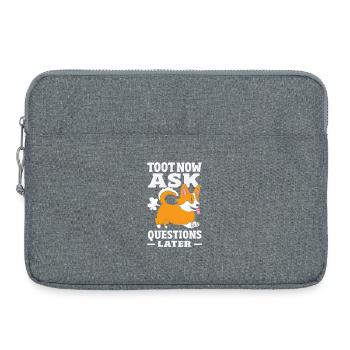 Public Fart Funny Inappropriate - Laptop bag 15" - heather grey - Front