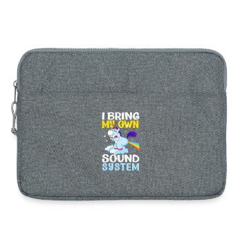 Public Fart Funny Inappropriate - Laptop bag 15" - heather grey - Front