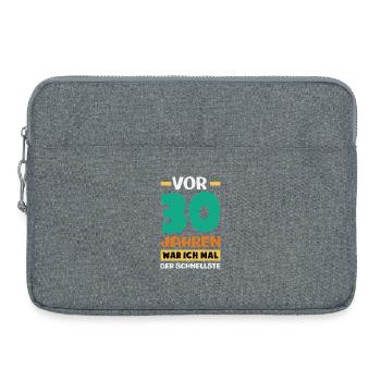 Funny 30th birthday gift - Laptop bag 15" - heather grey - Front