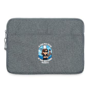 I'm not stubborn Brittany humor Breton pride - Laptop bag 15" - heather grey - Front