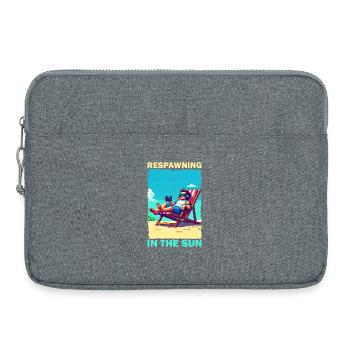 Pixel art plage jeunesse avec des éléments de jeu - Sacoche pour ordinateur portable 15 pouces - gris chiné - Devant