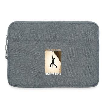 Kletterer Hängendes Motivationsdesign - Laptoptasche 15" - Grau meliert - Vorne