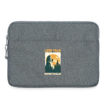 Kletteraussage Less Talk More Chalk - Laptoptasche 15" - Grau meliert - Vorne