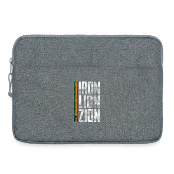 Iron Lion Rastafari Design - Laptop bag 15" - heather grey - Front
