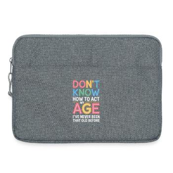 Don't know how to handle my old birthday - Laptop bag 15" - heather grey - Front