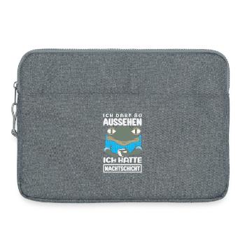 Night shift I'm allowed to look like this - Laptop bag 15" - heather grey - Front
