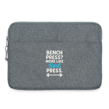 Drôle de développé couché Meme Spot Me Bro Powerlifting - Sacoche pour ordinateur portable 15 pouces - gris chiné - Devant