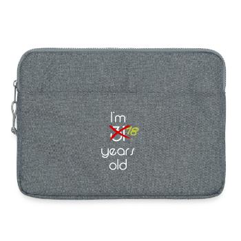 Célébration des 31 ans Style graphique - Sacoche pour ordinateur portable 15 pouces - gris chiné - Devant