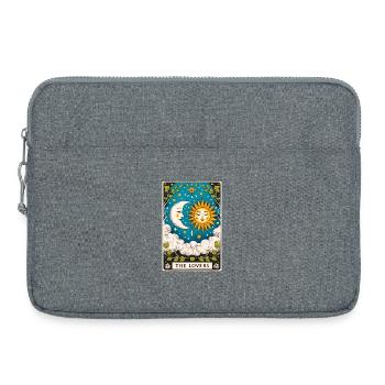 Liebhaber Tarot Sonne Mond - Laptoptasche 15" - Grau meliert - Vorne
