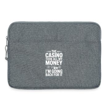 Das Casino hat mir mein ganzes Geld genommen, ich gehe zurück und hole es mir - Laptoptasche 15" - Grau meliert - Vorne