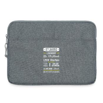 Geburtstag 27. Jahre Geburtstagsgeschenk 27 alt - Laptoptasche 15" - Grau meliert - Vorne