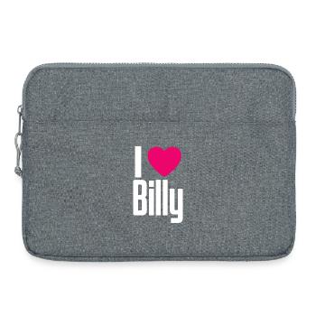 J’aime Billy Coeur Rose J’aime Billy - Sacoche pour ordinateur portable 15 pouces - gris chiné - Devant