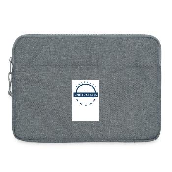 Baseball USA Emblem - Laptoptasche 15" - Grau meliert - Vorne