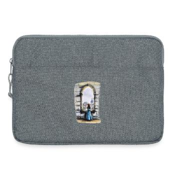 Rêve de fenêtre de château de conte de fées - Sacoche pour ordinateur portable 15 pouces - gris chiné - Devant