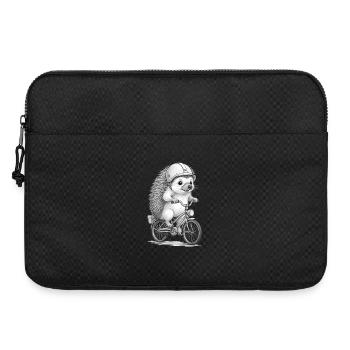 Igelfahrer auf Vintage-Motorrad - Laptoptasche 15" - Schwarz - Vorne
