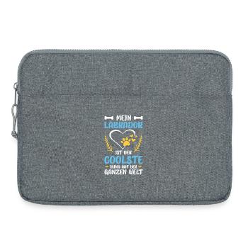 My Labrador – the coolest dog in the world - Laptop bag 15" - heather grey - Front