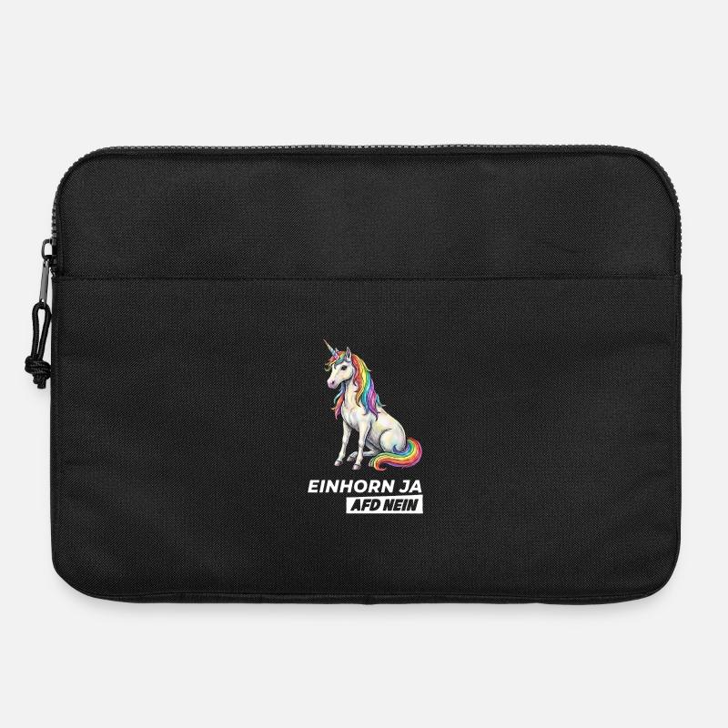 Cooles Einhorn Ja, Partei AfD Nein - Laptoptasche 15" - Schwarz