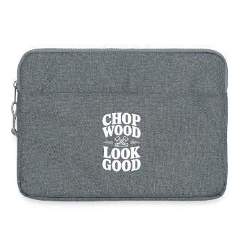 Holz hacken sieht gut aus - Laptoptasche 15" - Grau meliert - Vorne