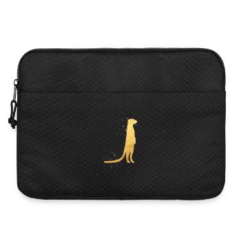 Goldene Erdmännchen Silhouette - Laptoptasche 15" - Schwarz - Vorne