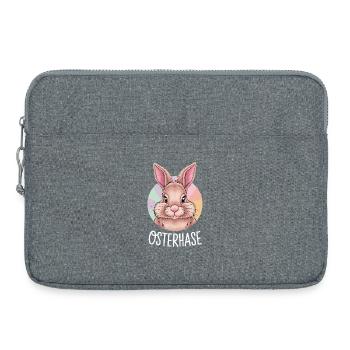  Osterhase Niedlicher Bunter Osterhase für Kinder - Laptoptasche 15" - Grau meliert - Vorne