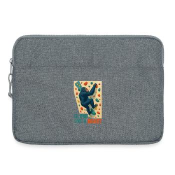 Cadeau du Singe Bête Grimpeur Gorille Bouldering - Sacoche pour ordinateur portable 15 pouces - gris chiné - Devant