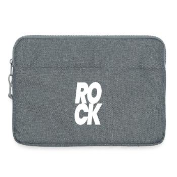 Rock Glyphs schwere Schriftzeichen - Laptoptasche 15" - Grau meliert - Vorne