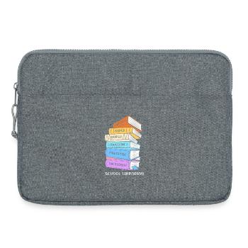 Rat de bibliothèque de lecture - Sacoche pour ordinateur portable 15 pouces - gris chiné - Devant