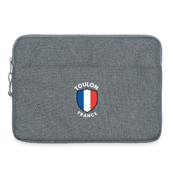 Toulon French Shield Flag - Laptop bag 15" - heather grey - Front