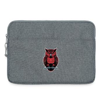  Rote Eule Nacht Eule Mystischer Uhu Für Gamer - Laptoptasche 15" - Grau meliert - Vorne
