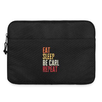 Iss, schlaf, sei Carl, wiederhole Retro-Name - Laptoptasche 15" - Schwarz - Vorne
