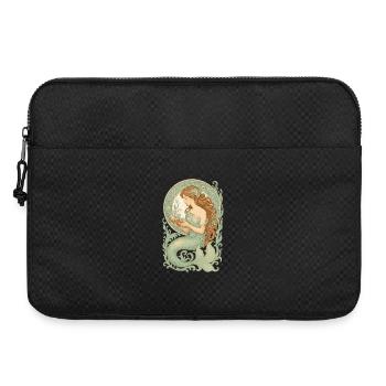 Meerjungfrau Bücherwurm: Magisches Lesen im Ozean - Laptoptasche 15" - Schwarz - Vorne