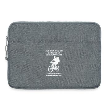 Postboten AUS DEM WEG DU UNNÖTIGER SOZIALKONTAKT - Laptoptasche 15" - Grau meliert - Vorne