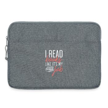 Bücher lesen, als wäre es mein Job - Laptoptasche 15" - Grau meliert - Vorne