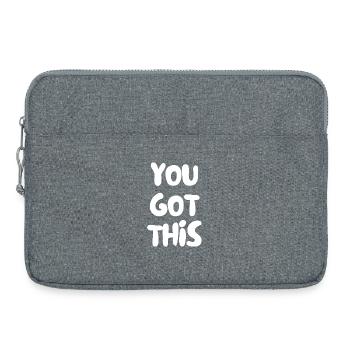 Du hast das verstanden - Laptoptasche 15" - Grau meliert - Vorne
