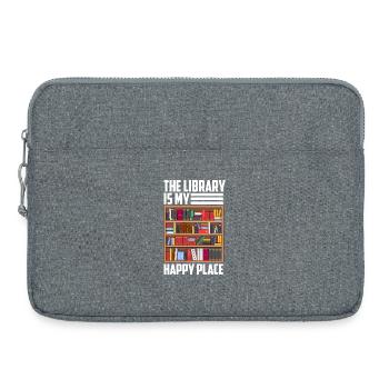 Book Reading Library Librarian Bookaholic Read - Laptop bag 15" - heather grey - Front