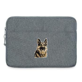 Berger allemand - Sacoche pour ordinateur portable 15 pouces - gris chiné - Devant