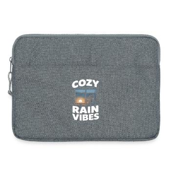 Cozy Rain Vibes Regen - Laptoptasche 15" - Grau meliert - Vorne