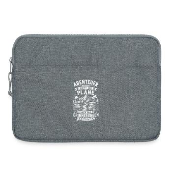 Abenteuer beginnt wo Pläne enden - Laptoptasche 15" - Grau meliert - Vorne
