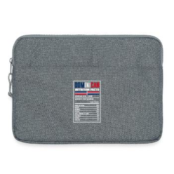 Dominikanische Republik Flagge Dom Rep Stolz - Laptoptasche 15" - Grau meliert - Vorne