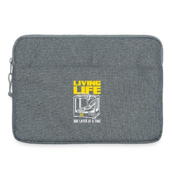 3D Druck Leben Schicht Für Schicht Drucker - Laptoptasche 15" - Grau meliert - Vorne