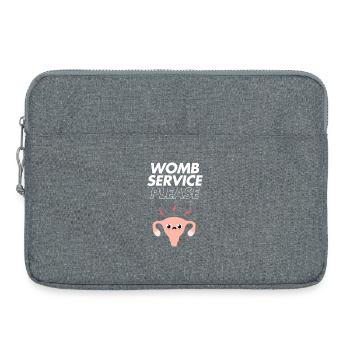 Gebärmutterservice bitte – lustige Gebärmutter-Zeichentrickserie - Laptoptasche 15" - Grau meliert - Vorne