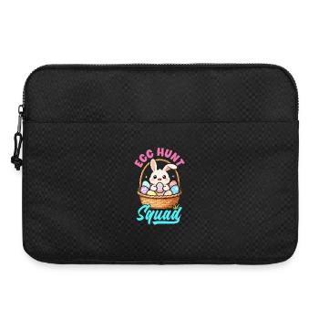 Joyeuse Pâques, douce chasse aux œufs du lapin, œufs de Pâques - Sacoche pour ordinateur portable 15 pouces - noir - Devant
