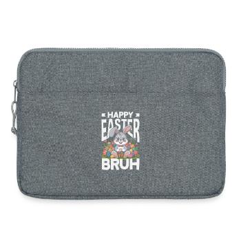 Joyeuse Pâques, douce chasse aux œufs du lapin, œufs de Pâques - Sacoche pour ordinateur portable 15 pouces - gris chiné - Devant