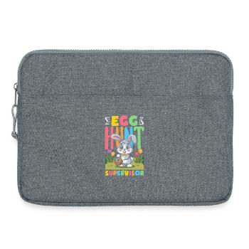 Frohe Ostern Süßer Osterhase Eiersuche Ostereier - Laptoptasche 15" - Grau meliert - Vorne