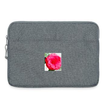 Camélia Rose Intense - Sacoche pour ordinateur portable 15 pouces - gris chiné - Devant